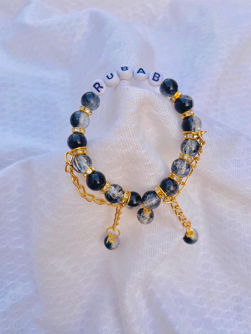 Crack & Stone Beaded Braclet