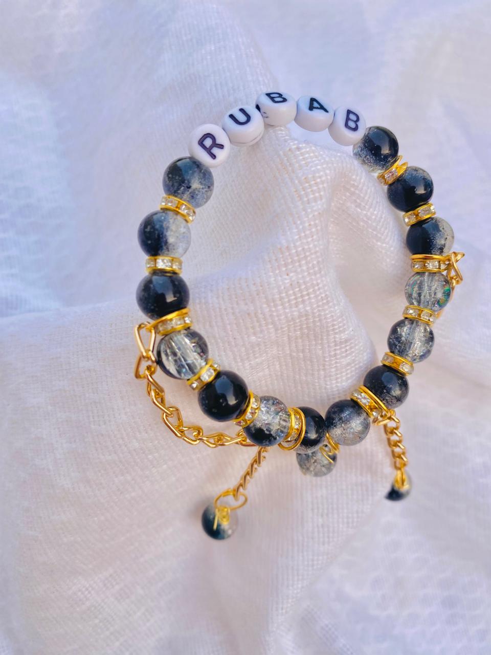 Crack & Stone Beaded Braclet
