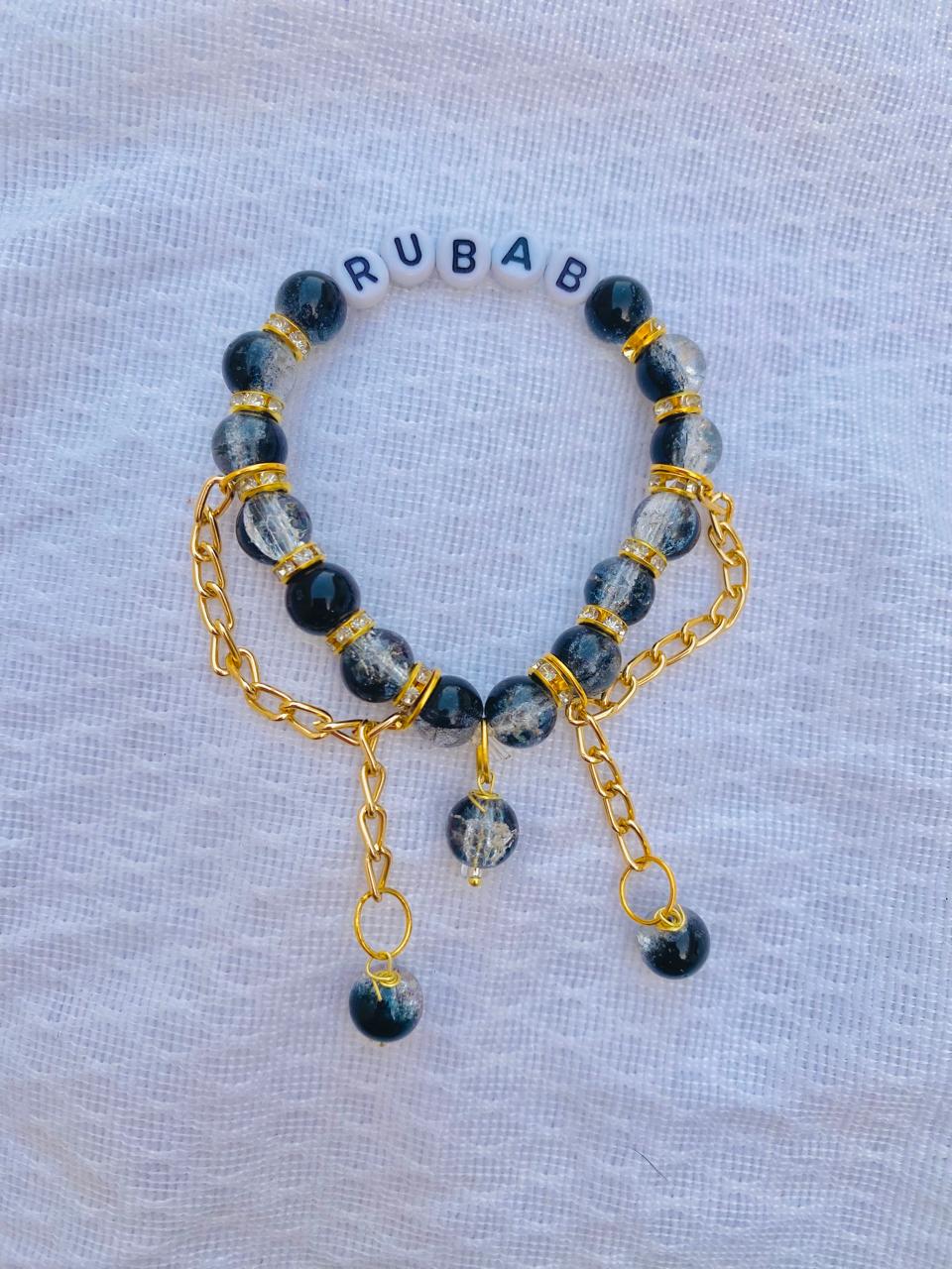 Crack & Stone Beaded Braclet