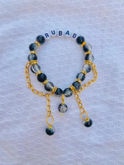 Crack & Stone Beaded Braclet