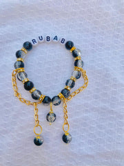 Crack & Stone Beaded Braclet